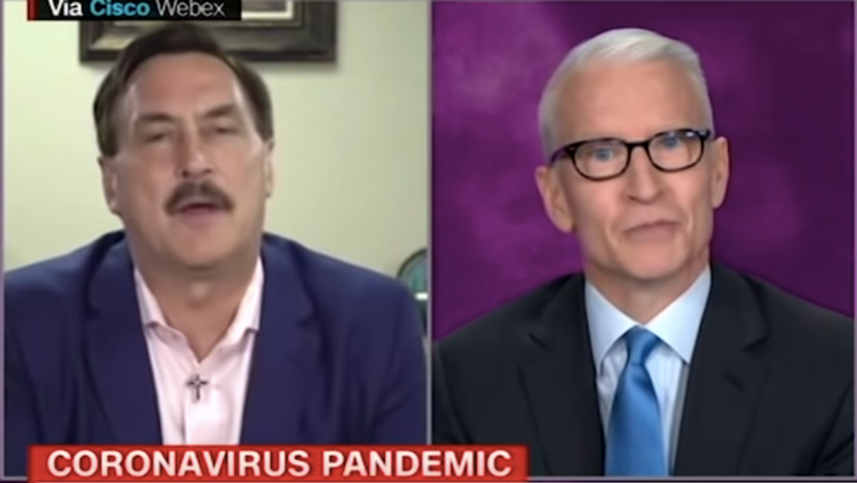 Anderson Cooper and Mike Lindell