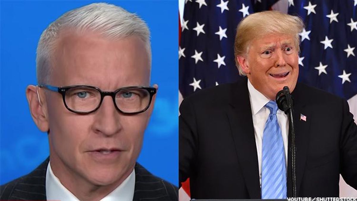 Anderson Cooper is livid after the latest departure from reality by President Trump