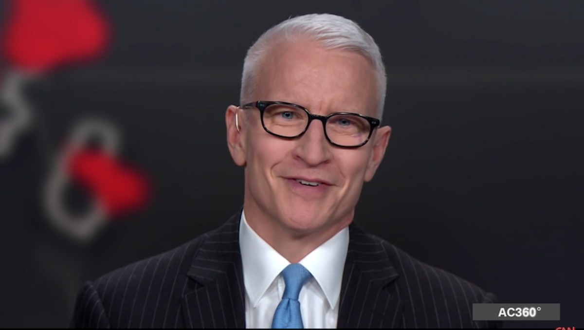 Anderson Cooper smiling on AC360
