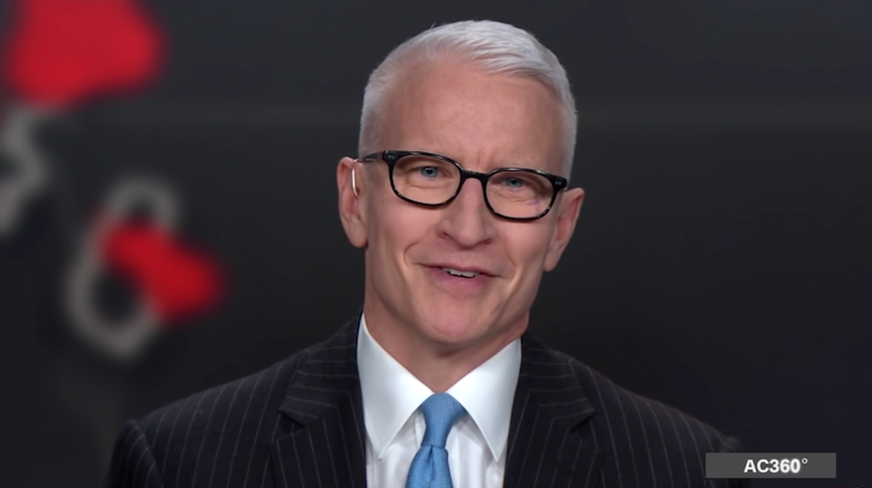 Anderson Cooper smiling on AC360