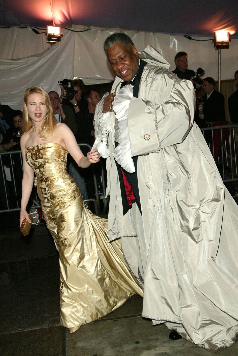 Andr\u00e9 Leo Talley attends the 2004 Met Gala celebrating "Dangerous Liaisons: Fashion and Furniture in the 18th Century" at the Metropolitan Museum of Art