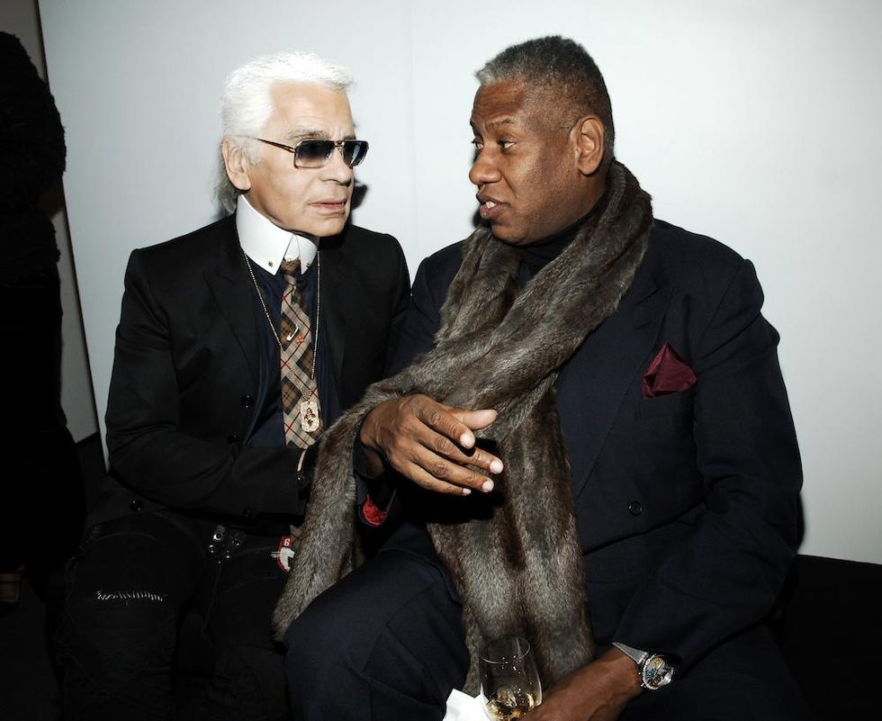 Andre Leon Talley and Karl Lagerfeld