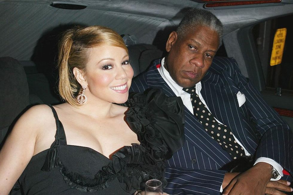 Andre Leon Talley and Mariah Carey