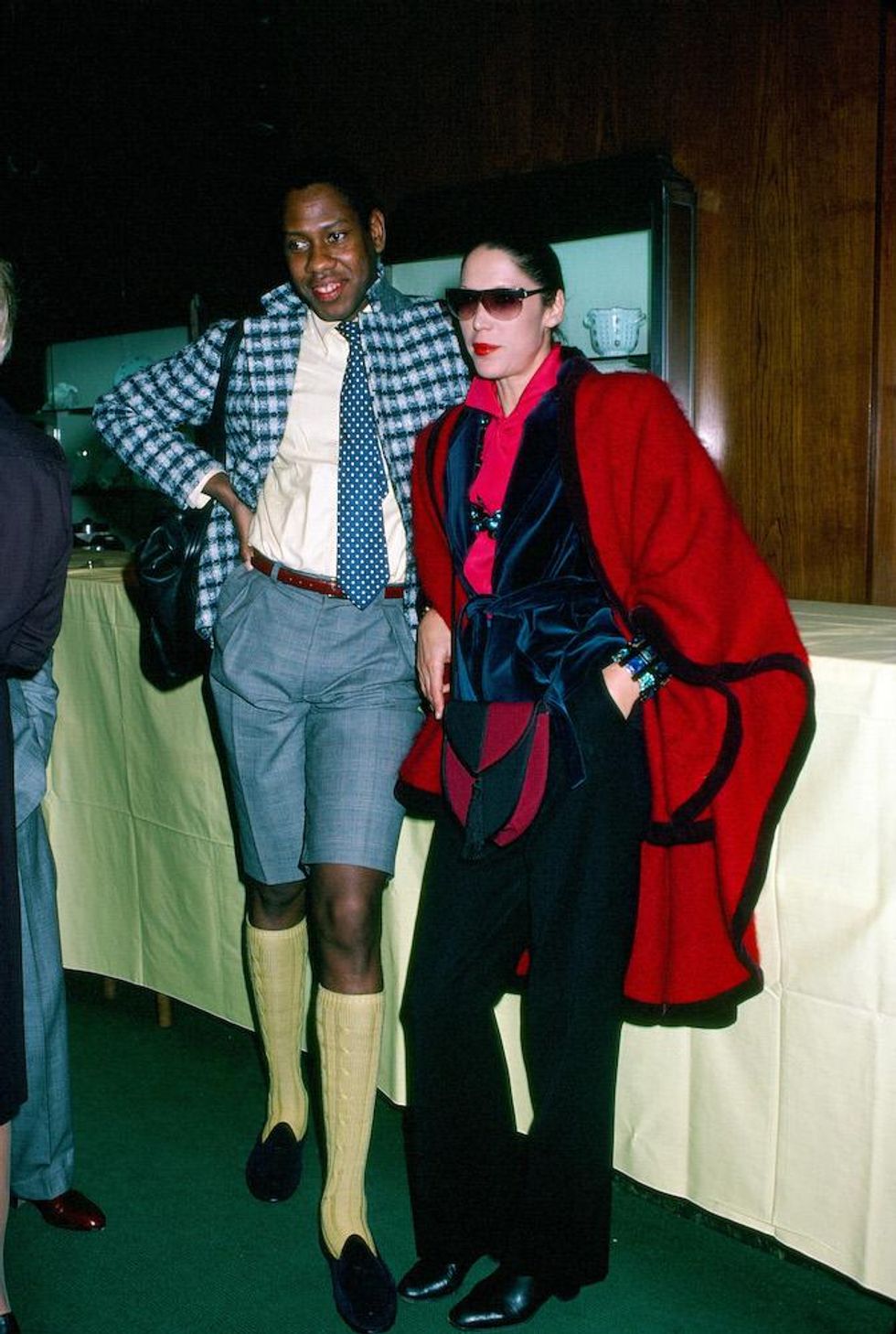Andre Leon Talley and Marina Schiano
