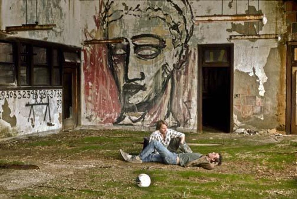 Andreas Sterzing "Pier 34-1211 Mike Bidlo and David Wojnarowicz," 1983.