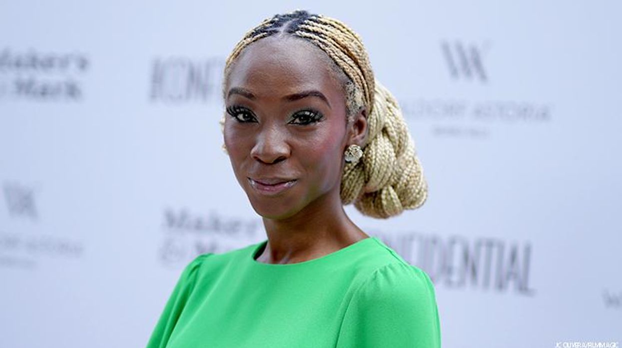 Angelica Ross on a red carpet.