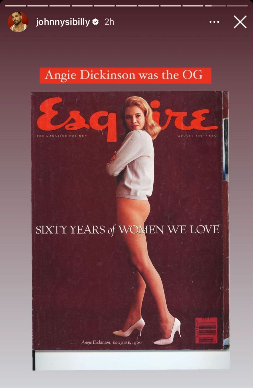 Angie Dickinson for Esquire