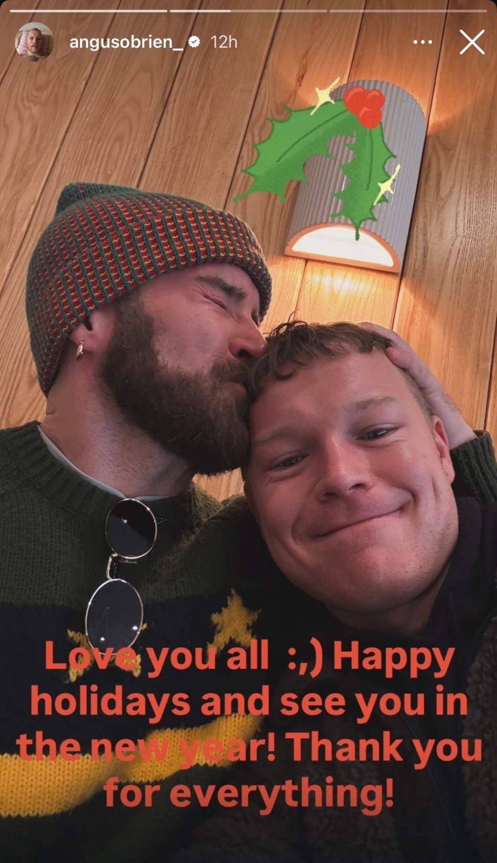 Angus O'Brien, who played Hicks on \u200bBoots\u200b, shared via Instagram Story