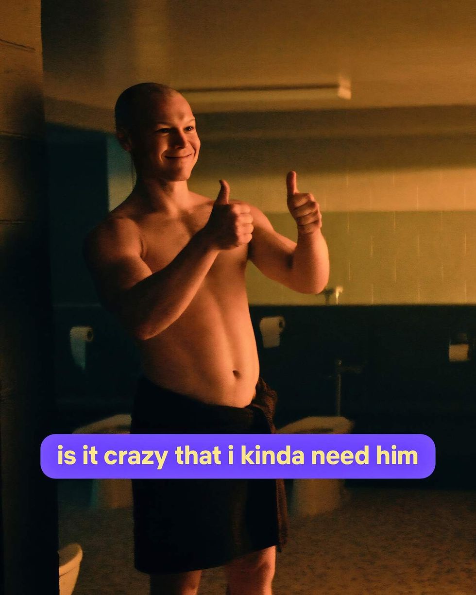 Angus O\u2019Brien as Hicks on Boots, with graphics by @most on Instagram