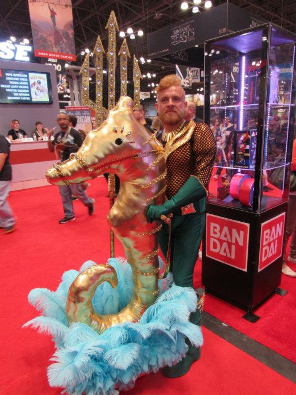 Aquaman and his trusty steed