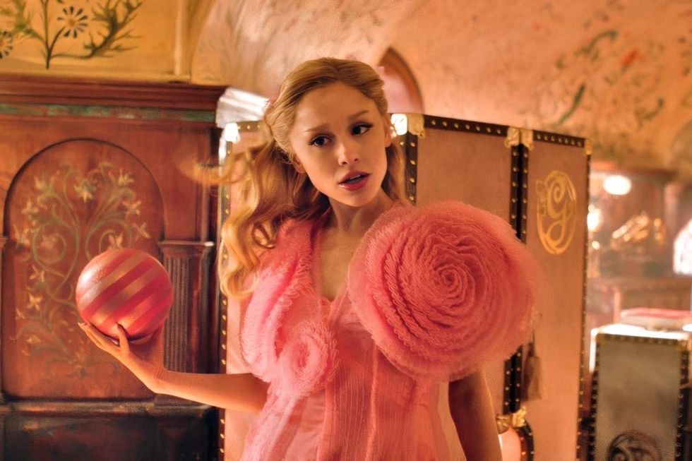 Ariana Grande as Glinda in Popular musical number in Wicked