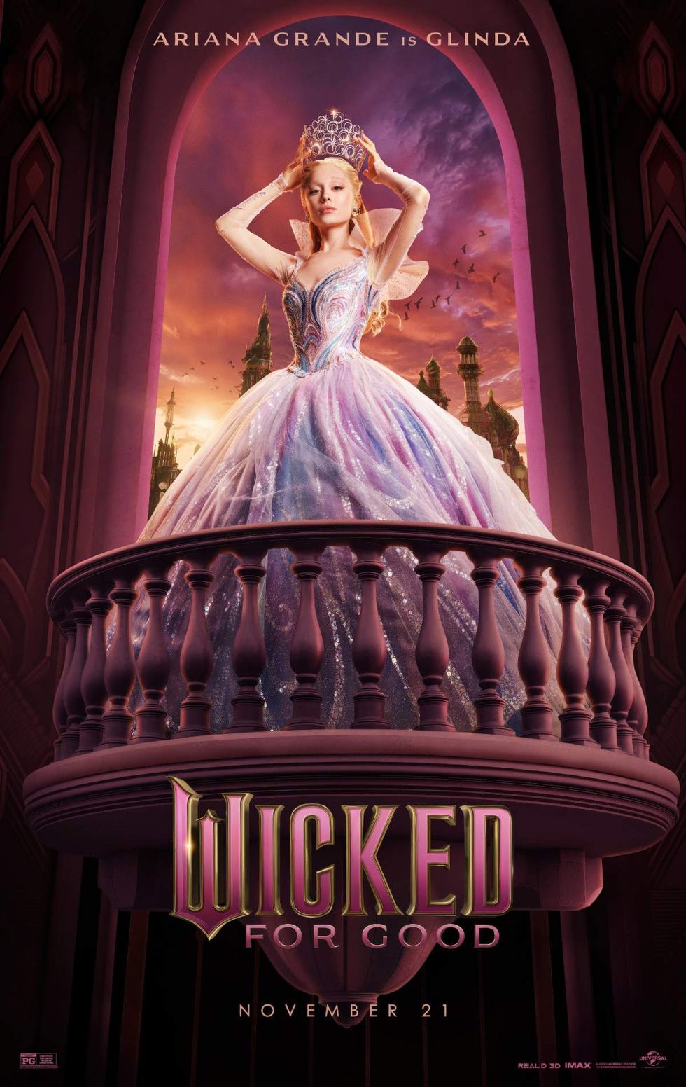 Ariana Grande as Glinda in Wicked For Good