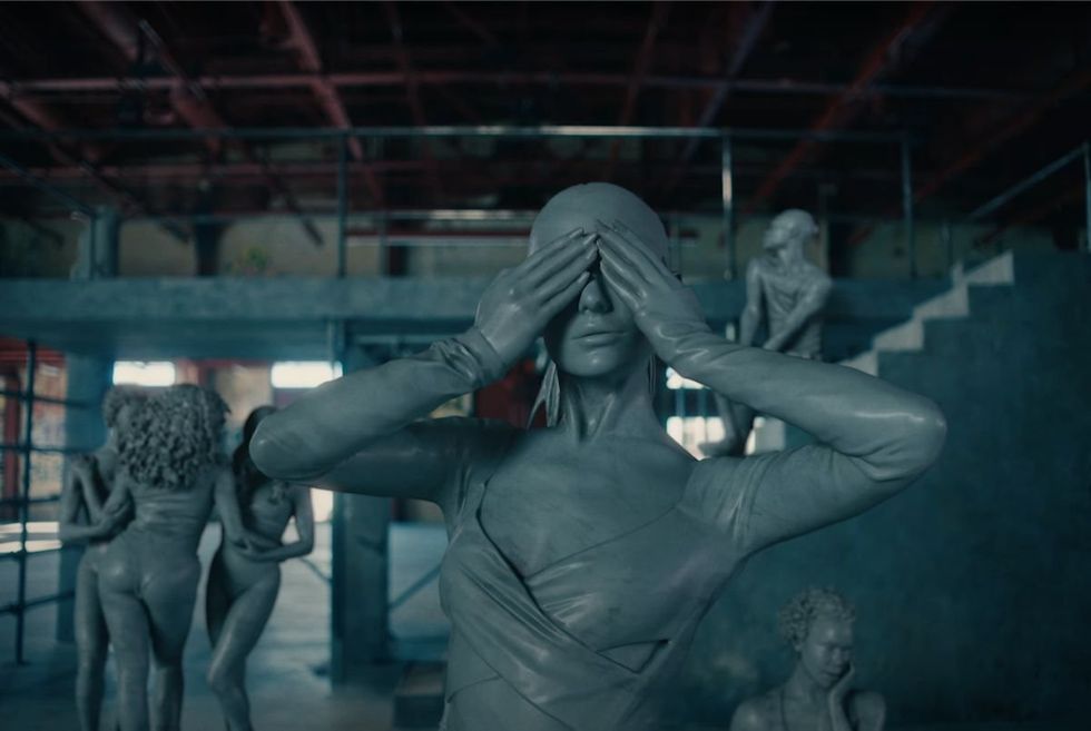 Ariana Grande in the \u2018yes, and?\u2019 music video