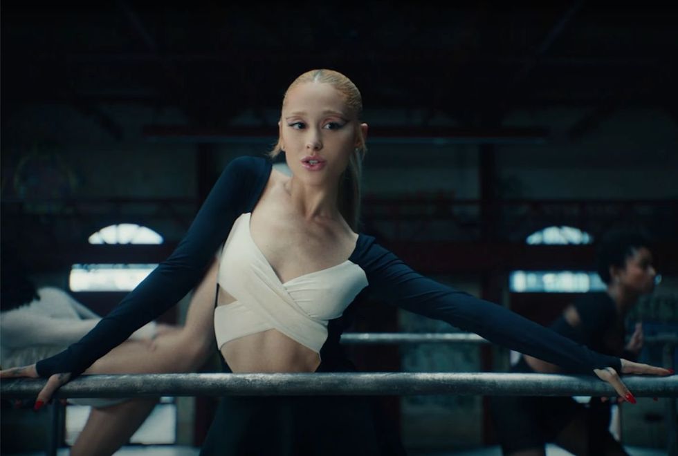 Ariana Grande in the \u2018yes, and?\u2019 music video
