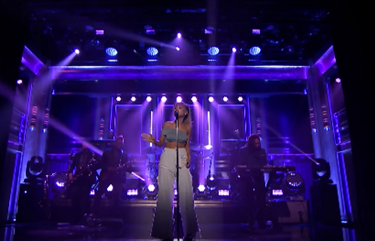 Ariana Grande performs live on The Tonight Show Starring Jimmy Fallon