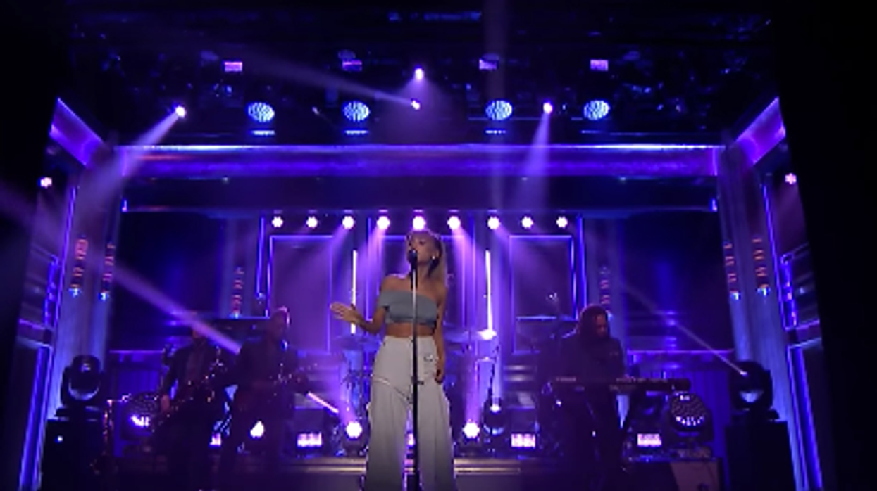 Ariana Grande performs live on The Tonight Show Starring Jimmy Fallon