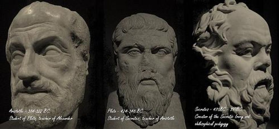 Aristotle, Plato, and Socrates
