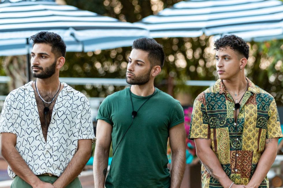 Ashmal Ali, Rehman Bhatti, and Jonathan Intriago on Couple to Throuple season 1