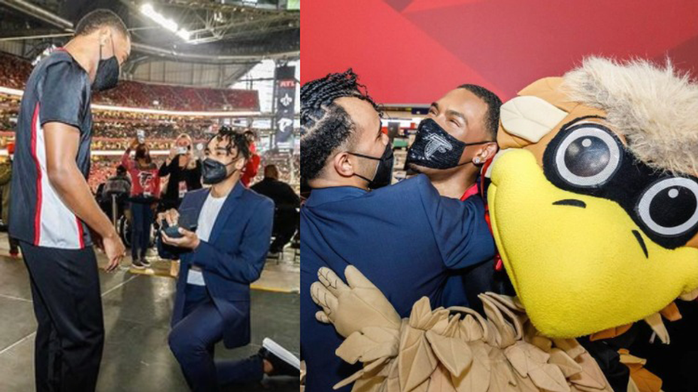 Atlanta Falcons Cheerleader Receives Surprise Wedding Proposal