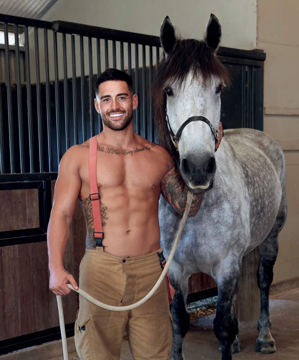 Australian Firefighters 2026 charity calendar sexy men posing with animals