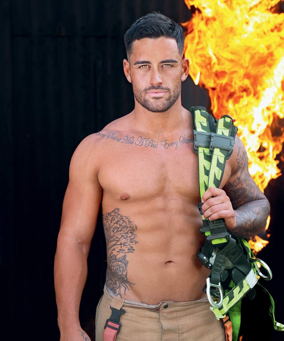 Australian Firefighters 2026 charity calendar sexy men posing with animals