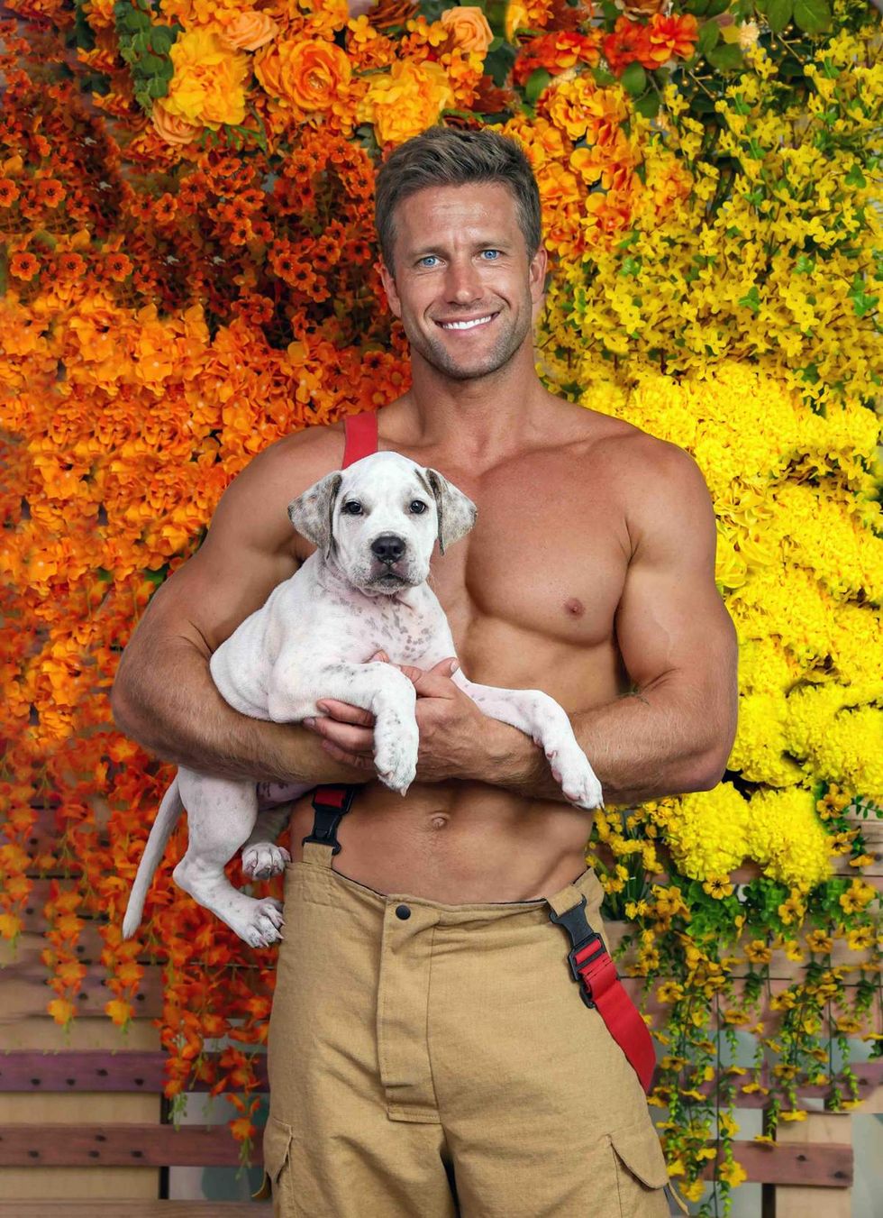 Australian Firefighters 2026 charity calendar sexy men posing with animals