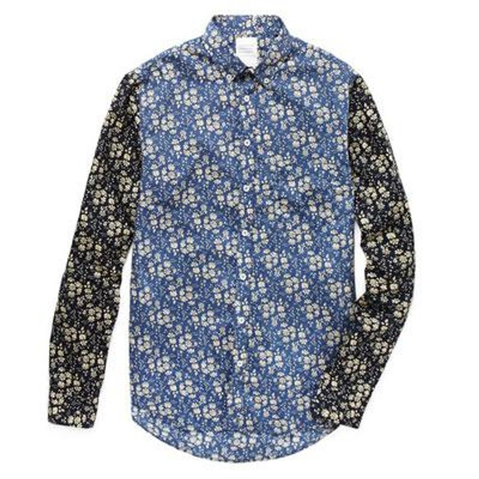 B Store Printed shirt with contrast sleeves