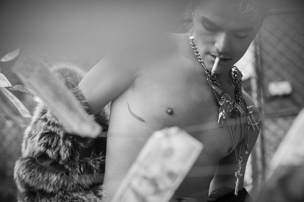 Baby Yors Is a High-Glam Prisoner on the Set of 'Bad Influence'