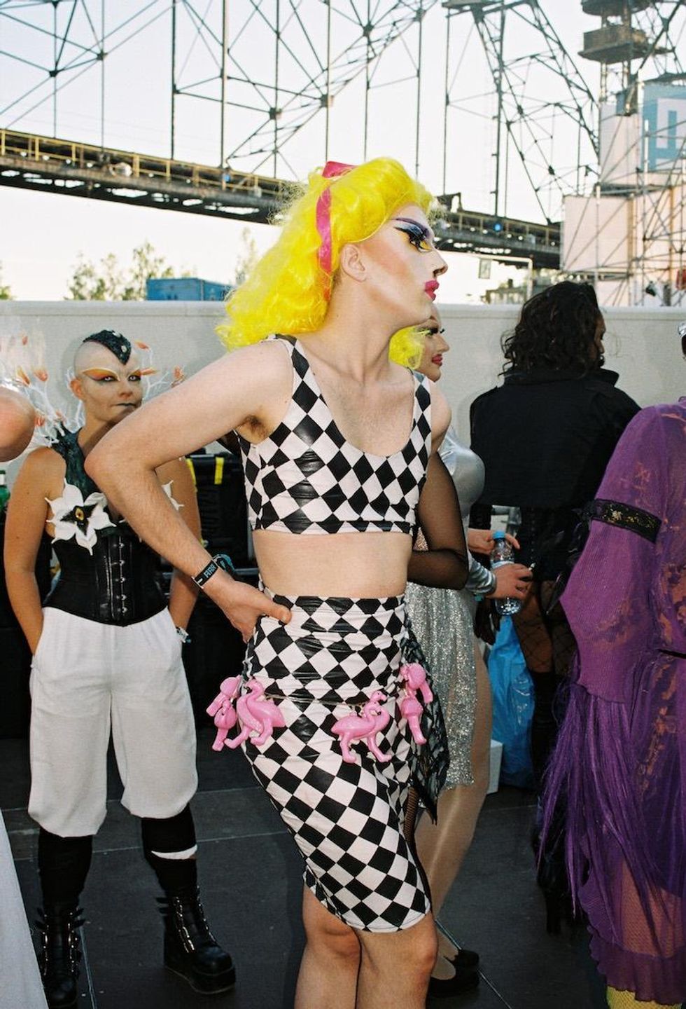 Backstage at Fischerspooner's Sizzling Melt Festival Show in Germany