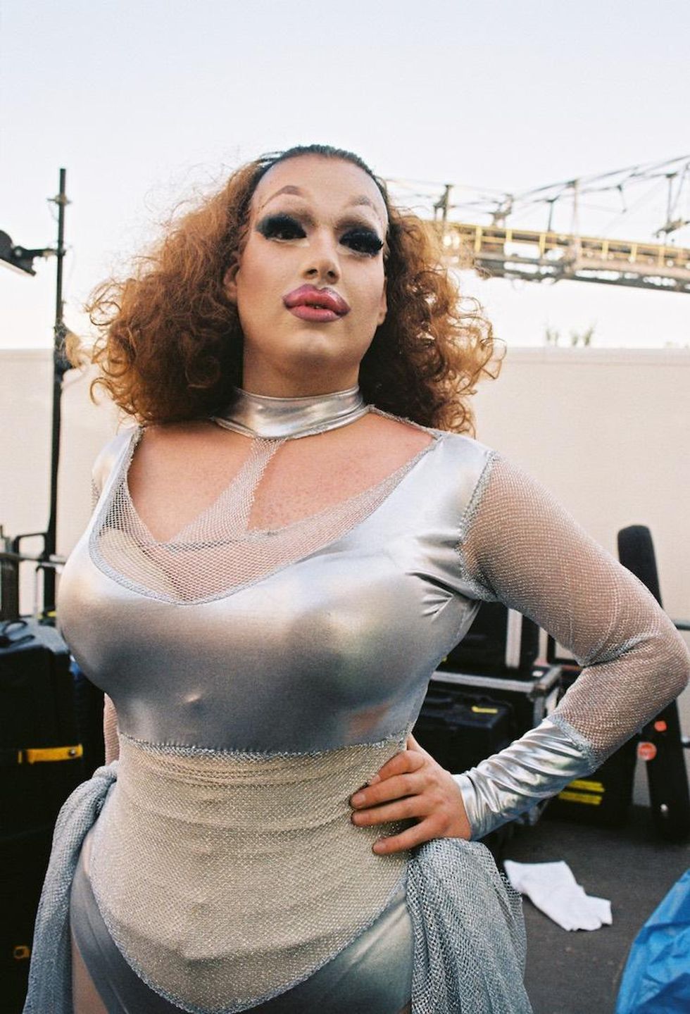 Backstage at Fischerspooner's Sizzling Melt Festival Show in Germany