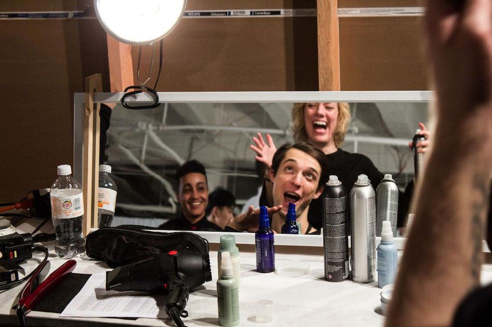 Backstage at Ovadia & Sons Fall '17