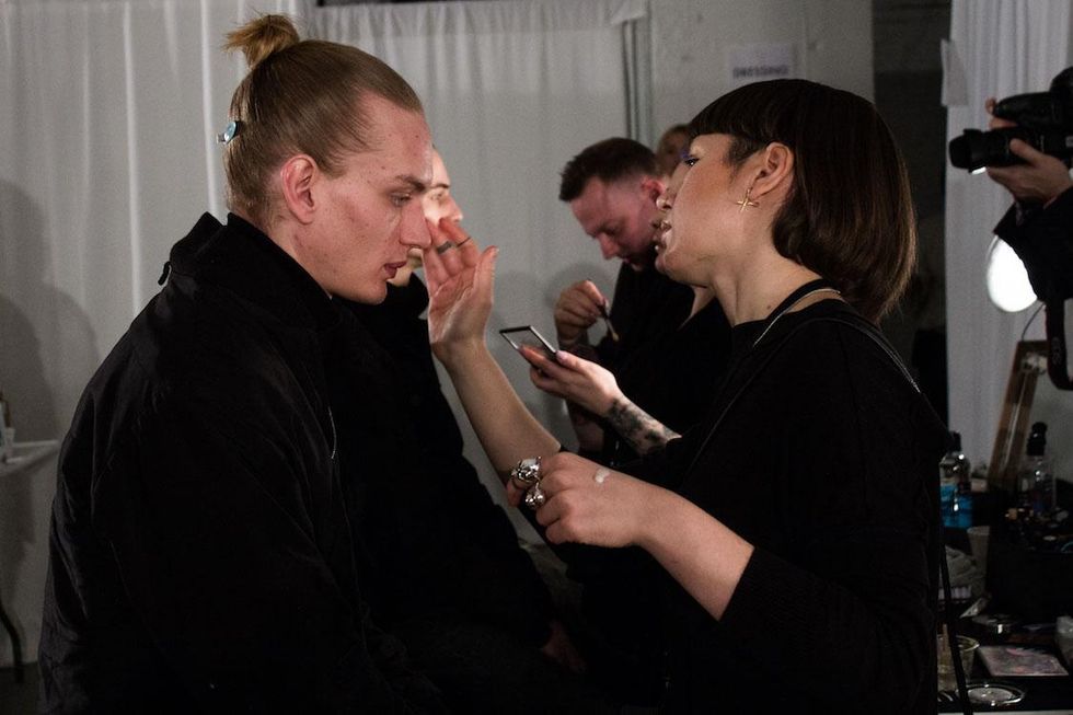 Backstage at Robert Geller Fall '17