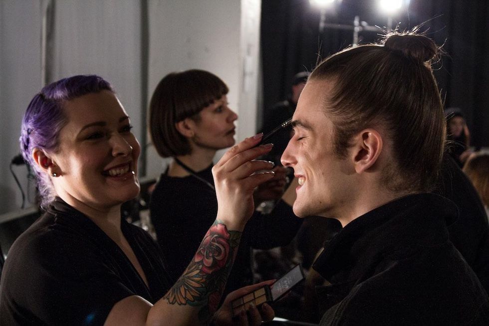 Backstage at Robert Geller Fall '17