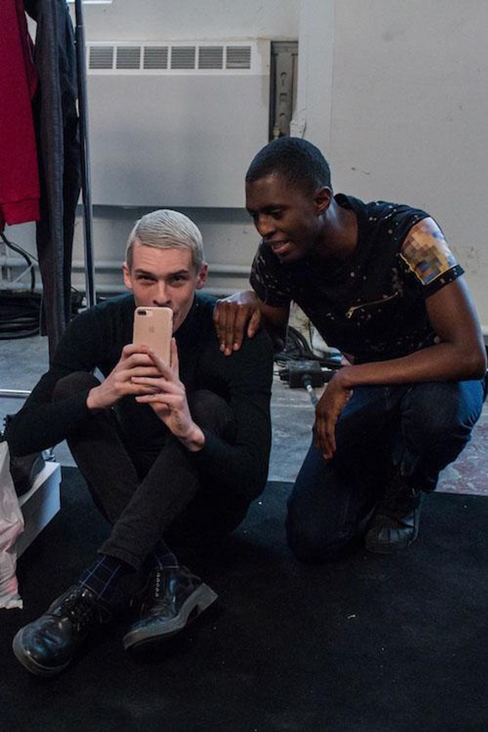 Backstage at Robert Geller Fall '17