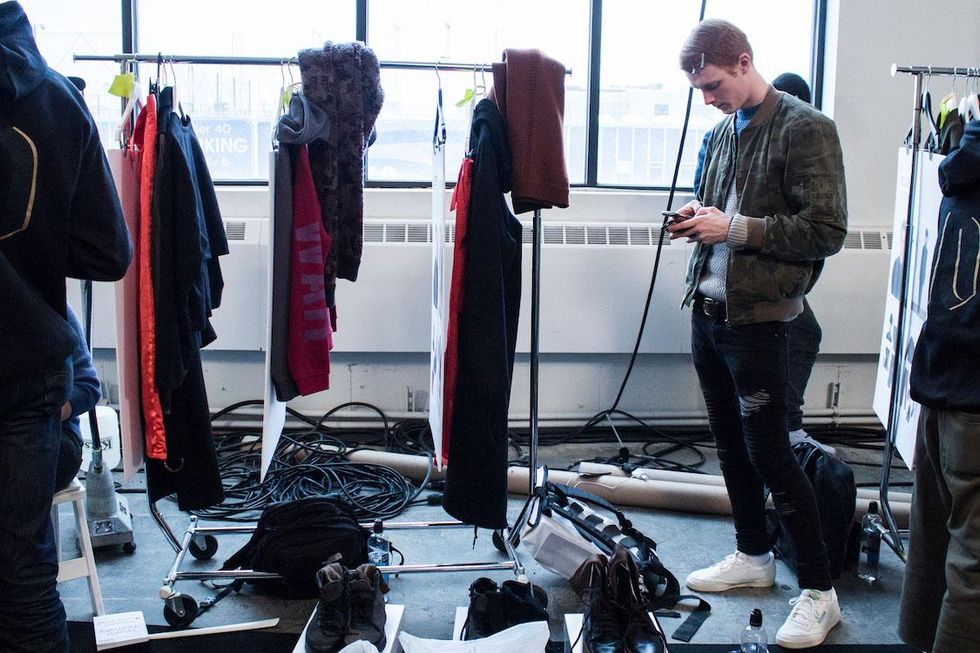 Backstage at Robert Geller Fall '17