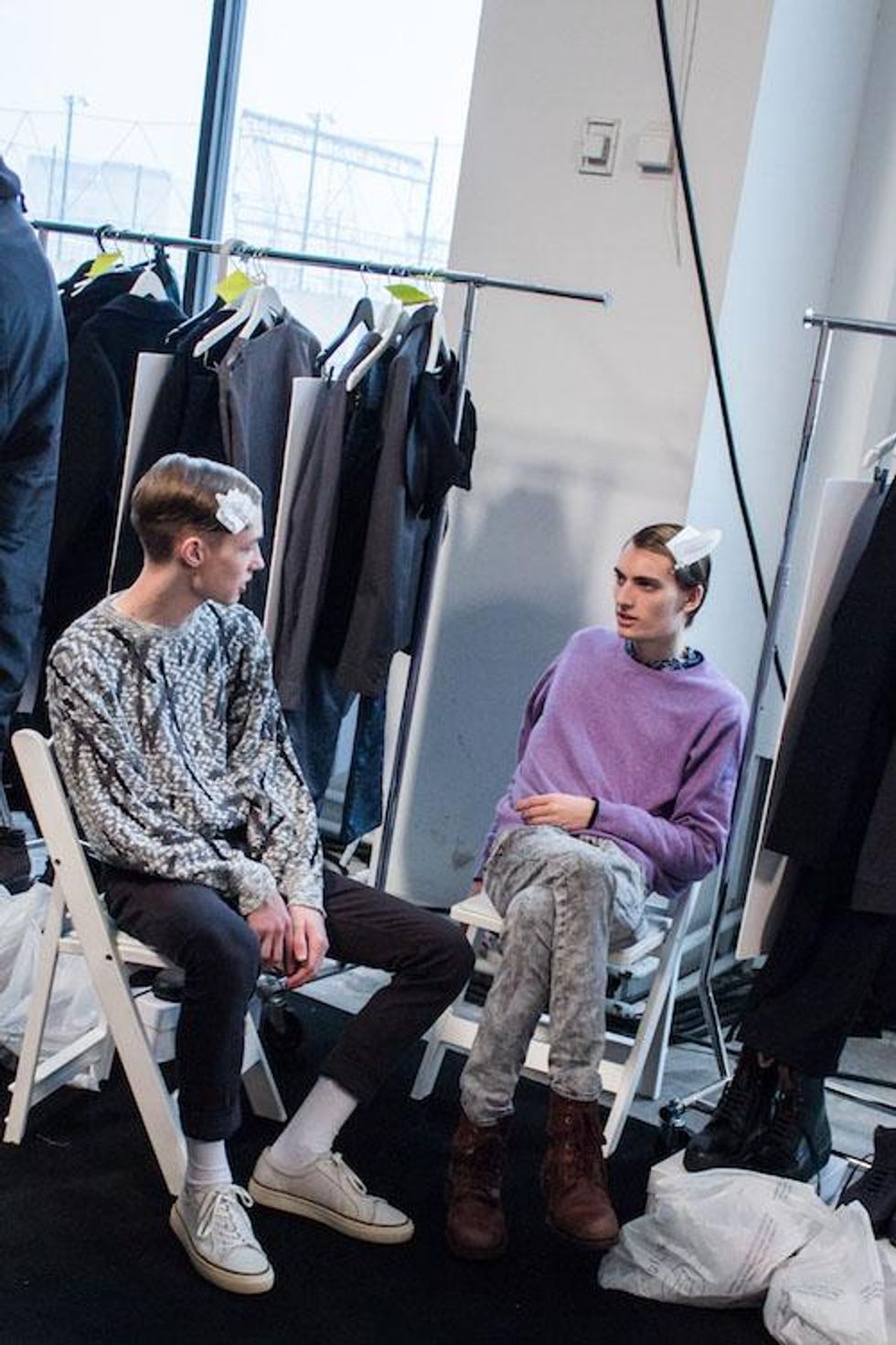 Backstage at Robert Geller Fall '17