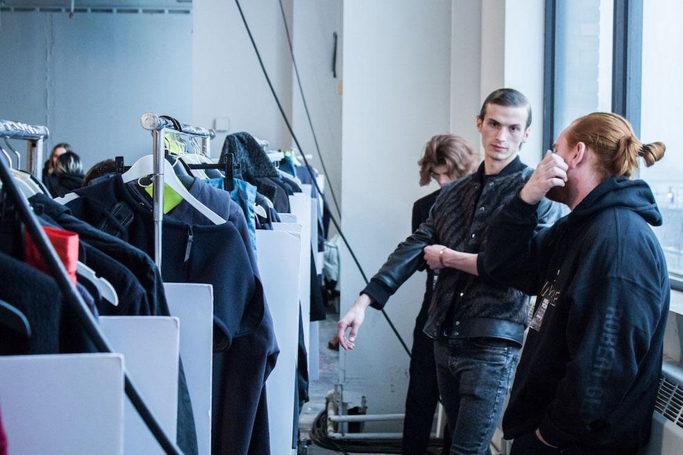 Backstage at Robert Geller Fall '17