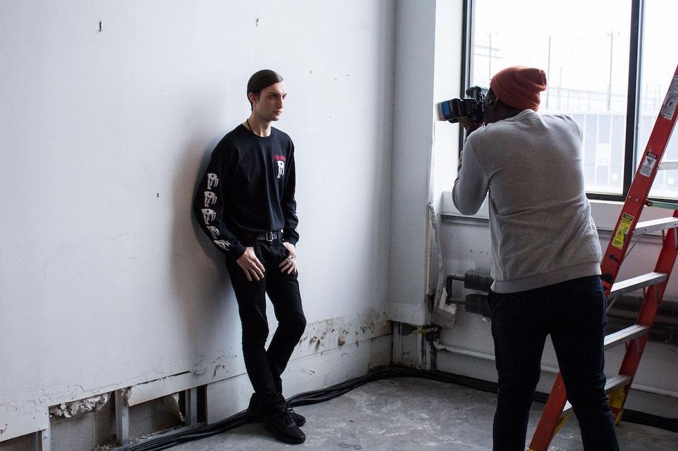 Backstage at Robert Geller Fall '17