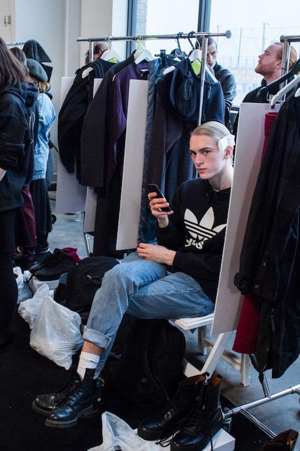 Backstage at Robert Geller Fall '17