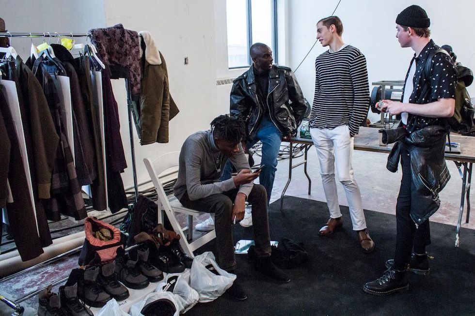 Backstage at Robert Geller Fall '17