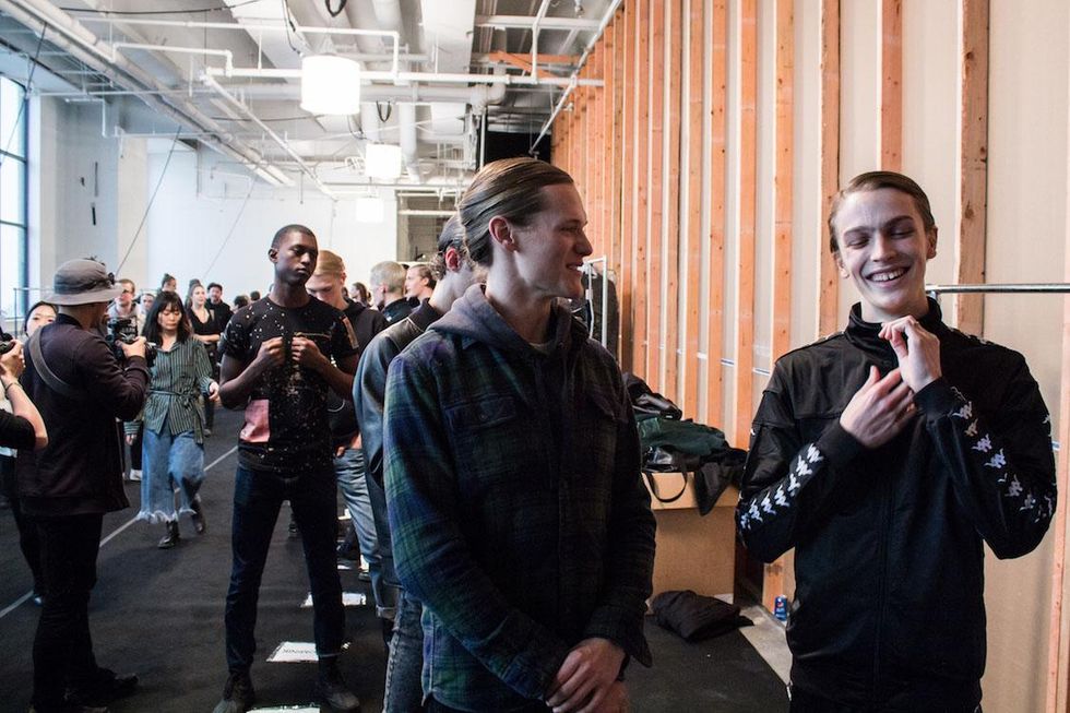 Backstage at Robert Geller Fall '17
