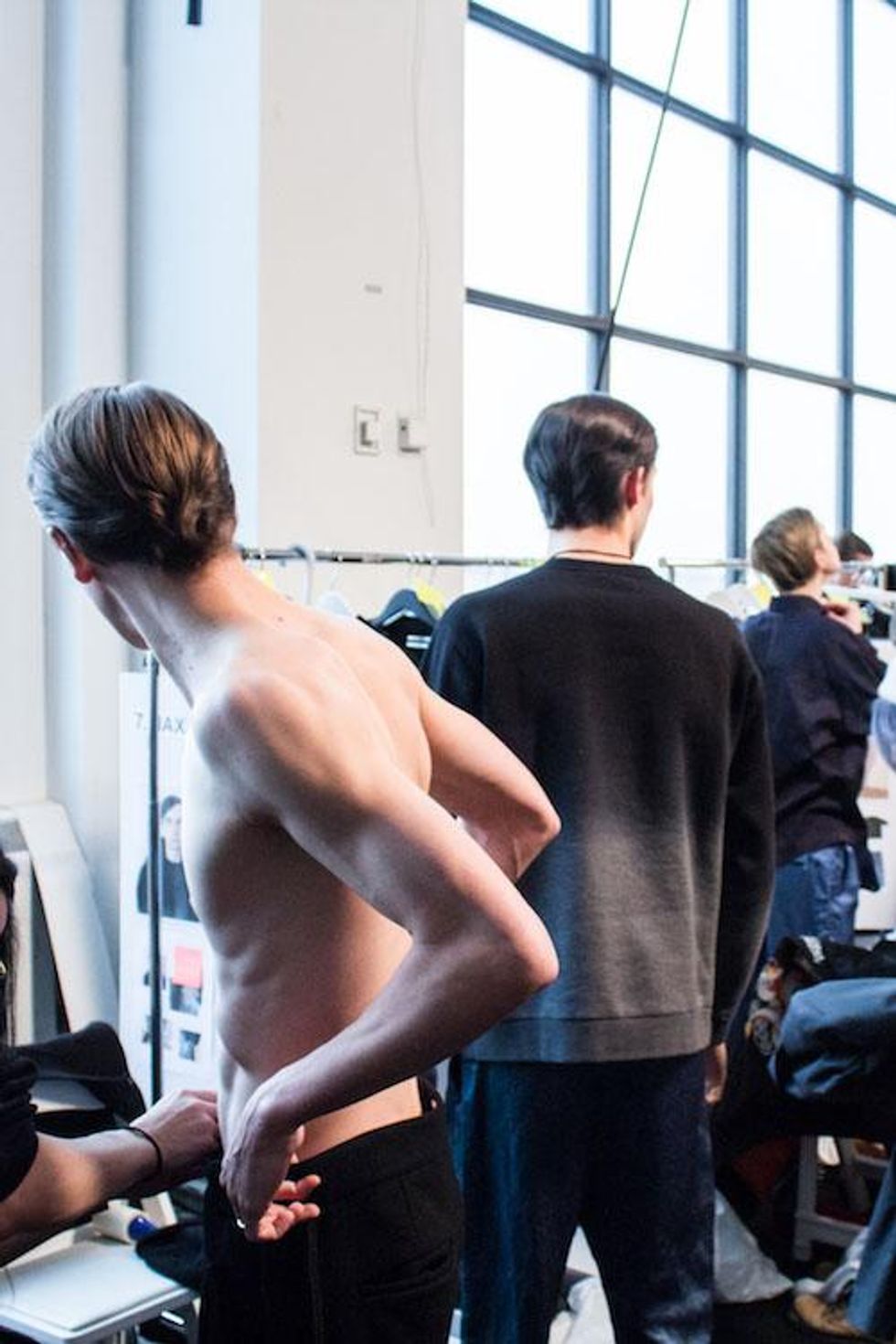 Backstage at Robert Geller Fall '17