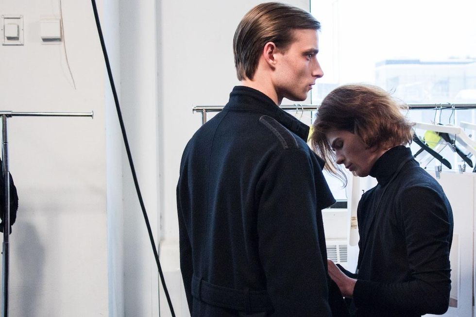 Backstage at Robert Geller Fall '17