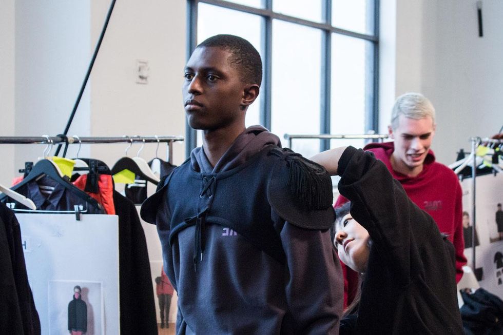 Backstage at Robert Geller Fall '17