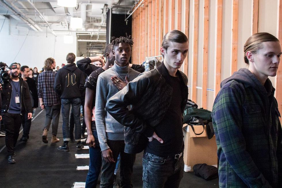 Backstage at Robert Geller Fall '17