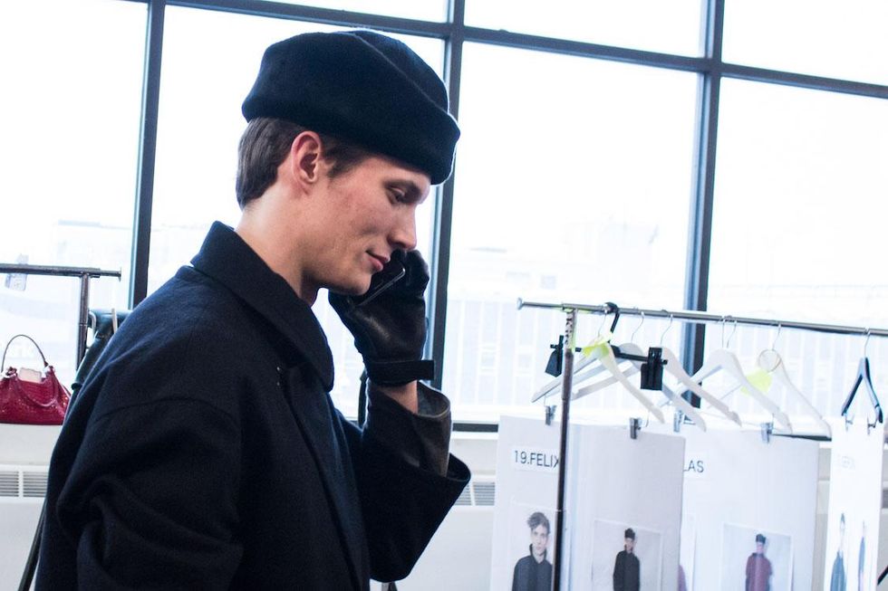 Backstage at Robert Geller Fall '17