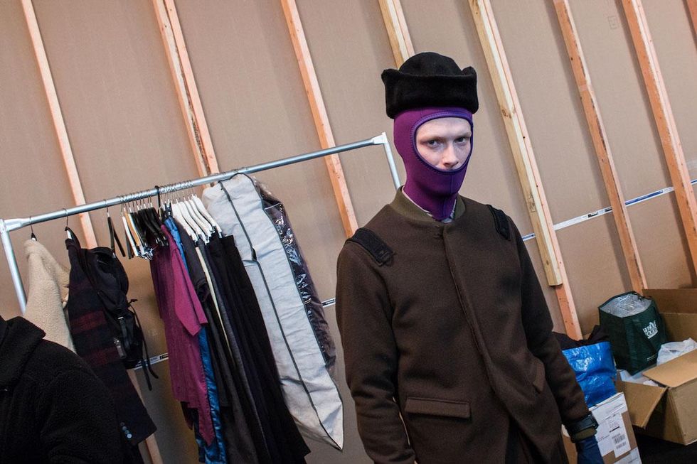 Backstage at Robert Geller Fall '17