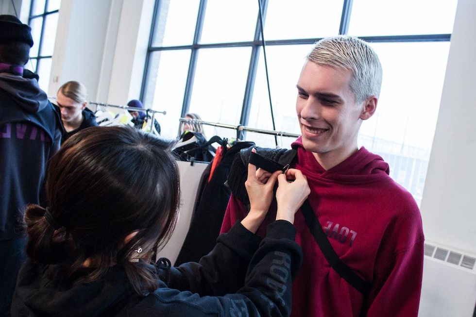 Backstage at Robert Geller Fall '17