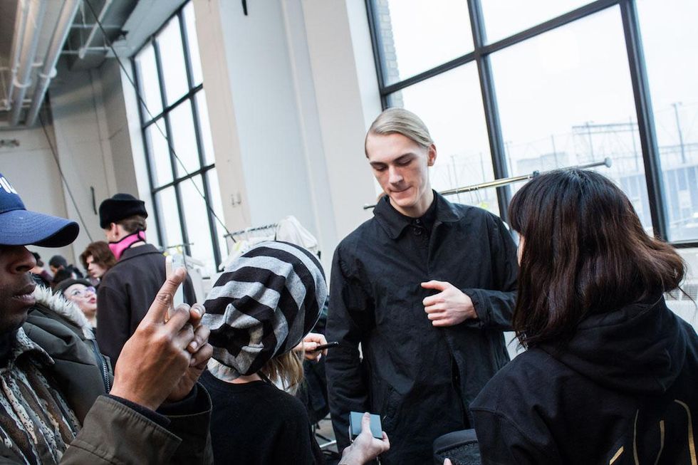 Backstage at Robert Geller Fall '17