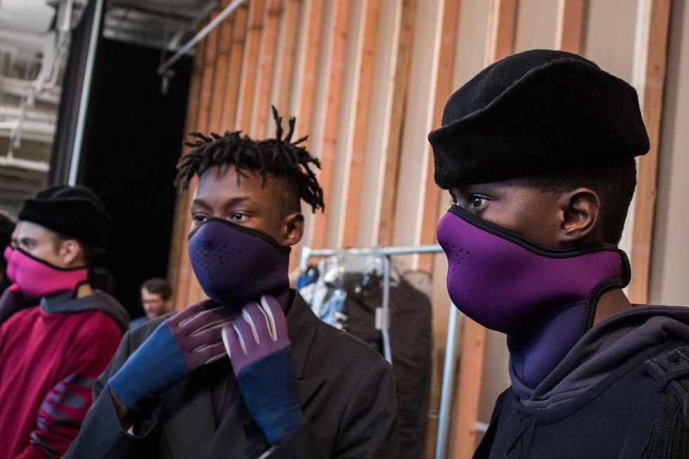 Backstage at Robert Geller Fall '17